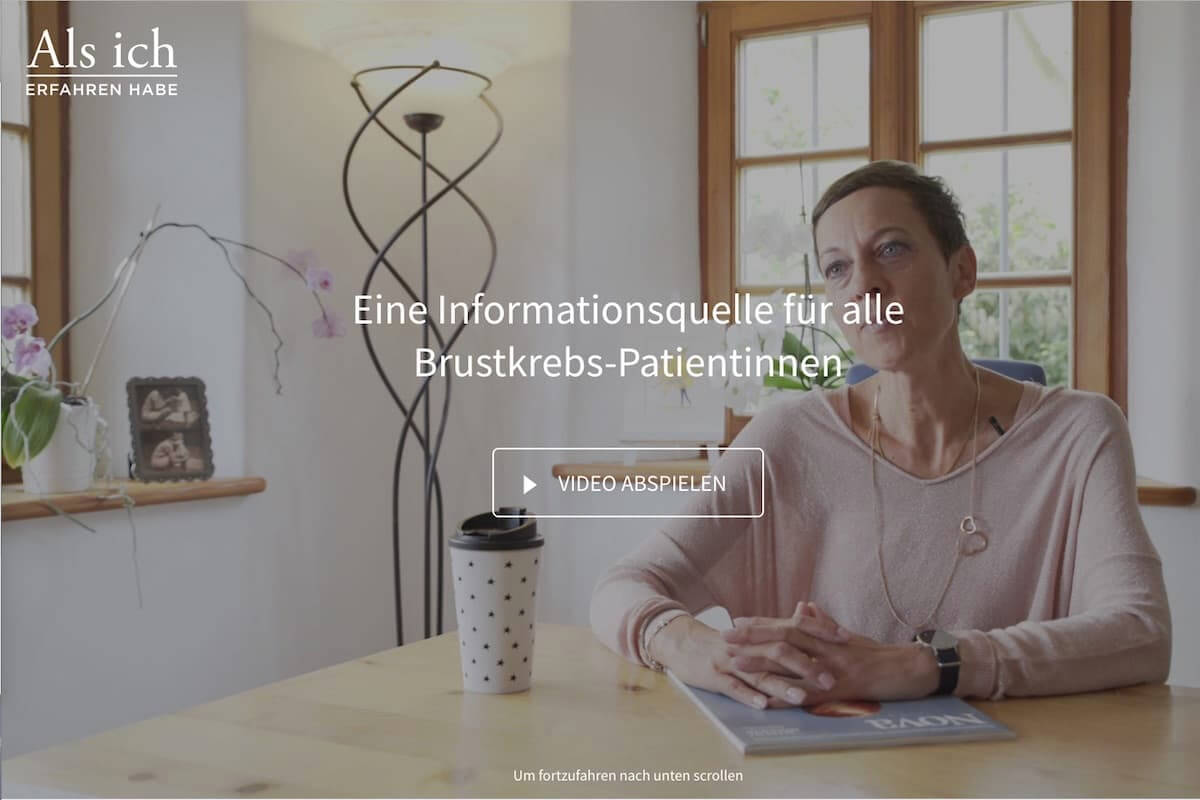 Amoena hat kürzlich die Website als-ich-erfahren-habe.de ins Leben gerufen. (Foto: Screenshot)
