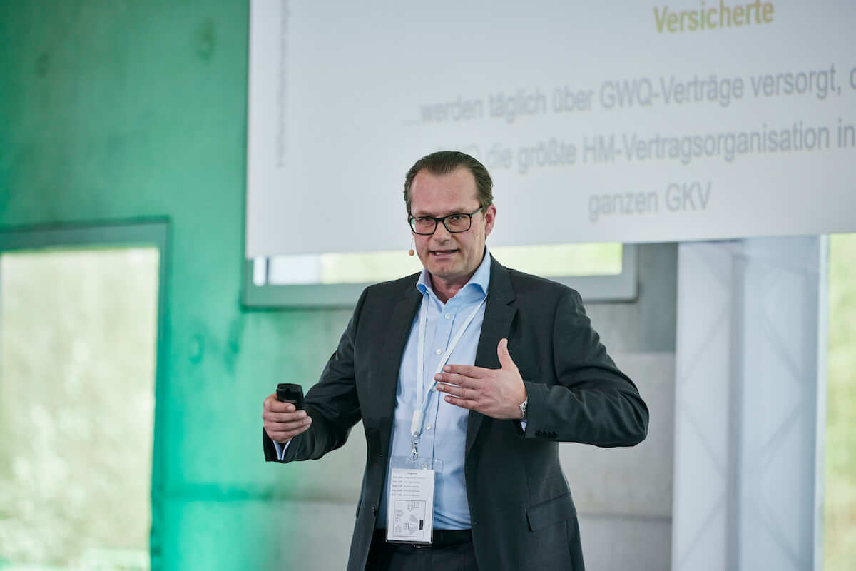 Oliver Harks, GWQ Serviceplus, auf dem Zukunftstag der Opta Data Gruppe. (Foto: Opta Data)