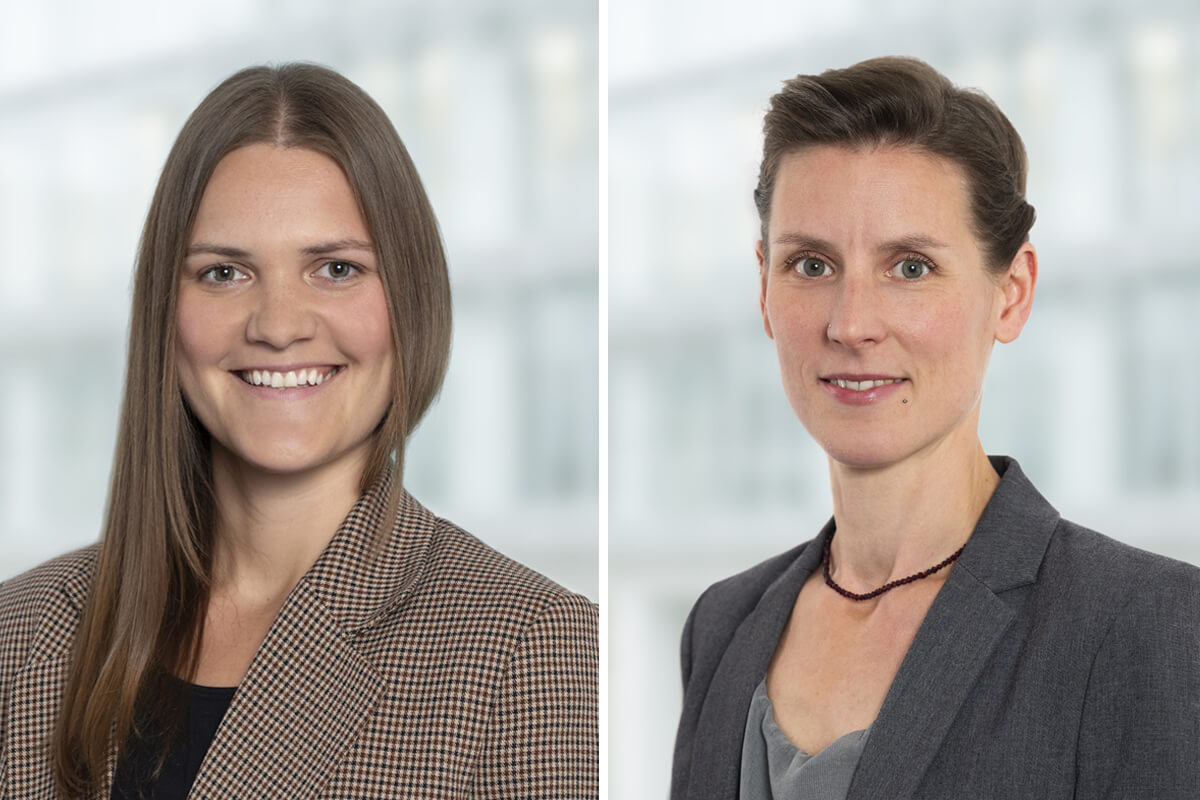 Die BVMed-Nachhaltigkeits-Expertinnen Clara Allonge (l.) und Dr. Christina Ziegenberg (Fotos: BVMed)
